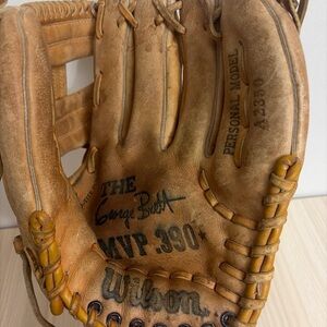 Wilson MVP 390 Leather Baseball Glove - Tan Left Hand 12”